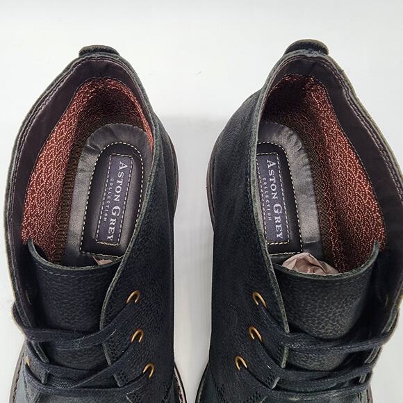 Aston Grey Khanov Chukka Boots Men\'s 11 Black Leather‎ Lace-up main image 8